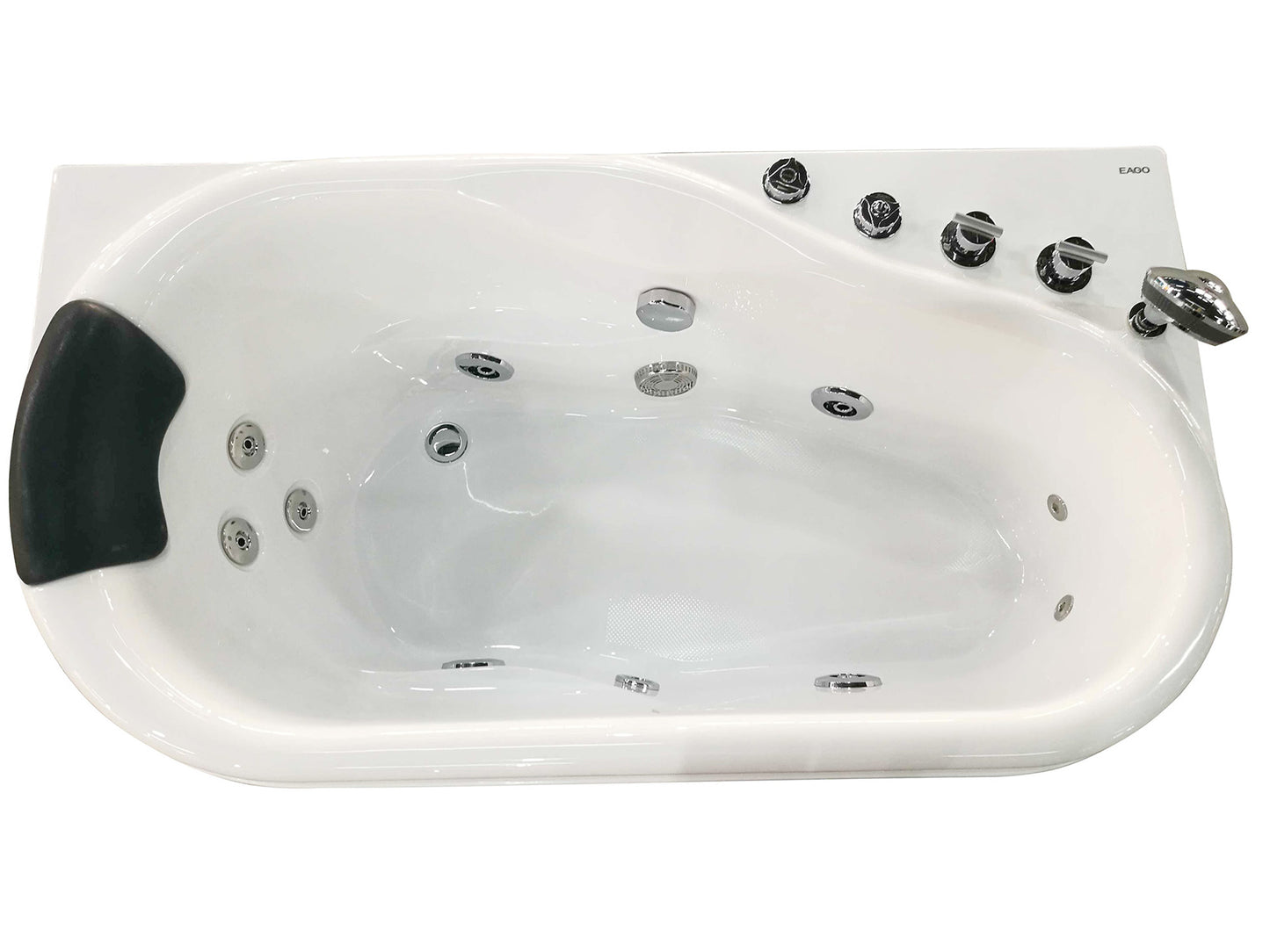 EAGO AM175-R 5' White Acrylic Whirlpool Bathtub - Drain on Left