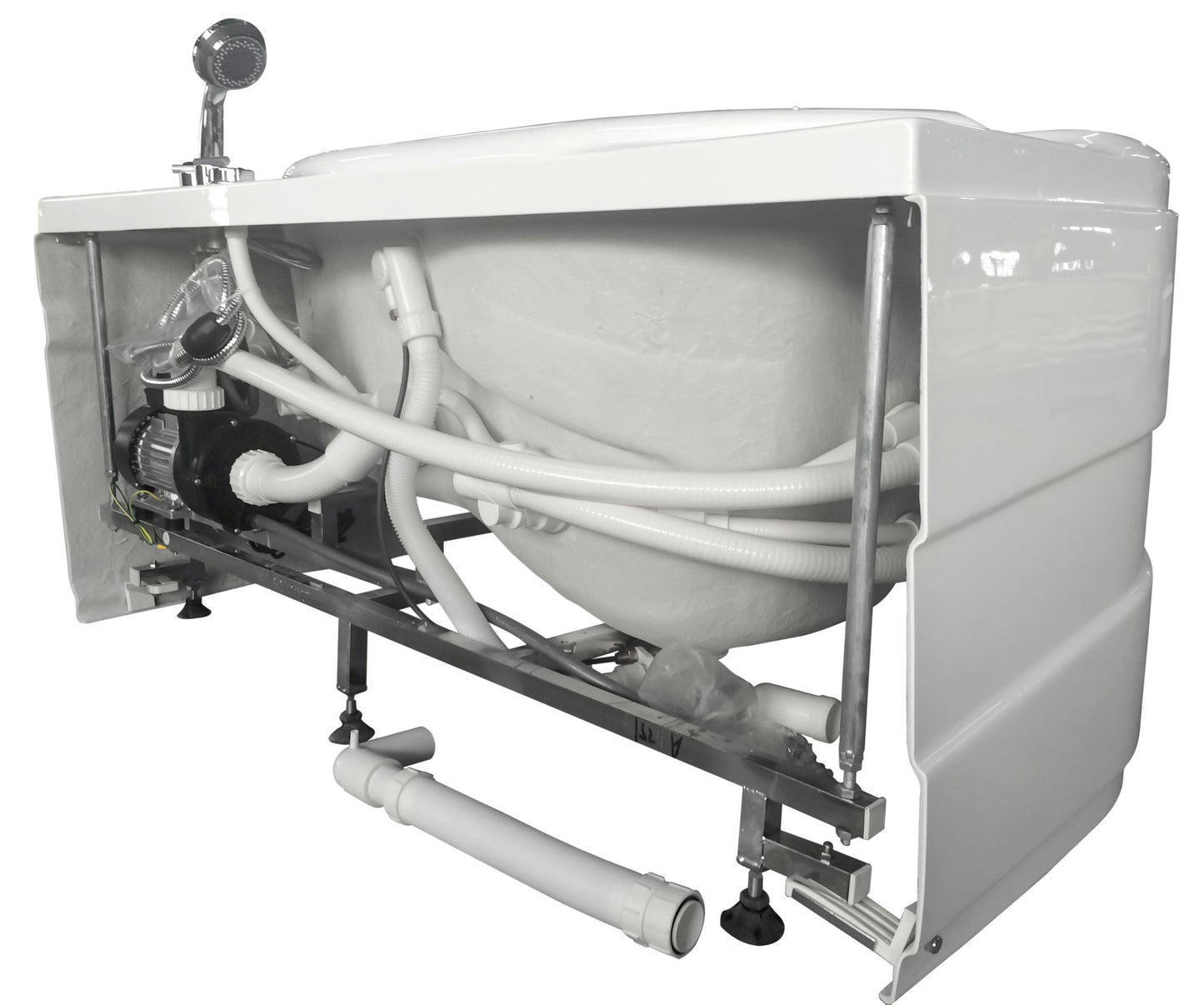 EAGO AM175-R 5' White Acrylic Whirlpool Bathtub - Drain on Left