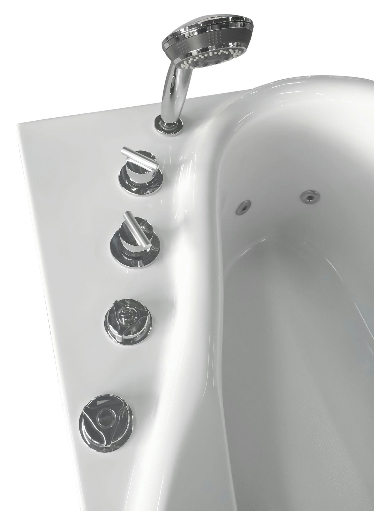 EAGO AM175-R 5' White Acrylic Whirlpool Bathtub - Drain on Left