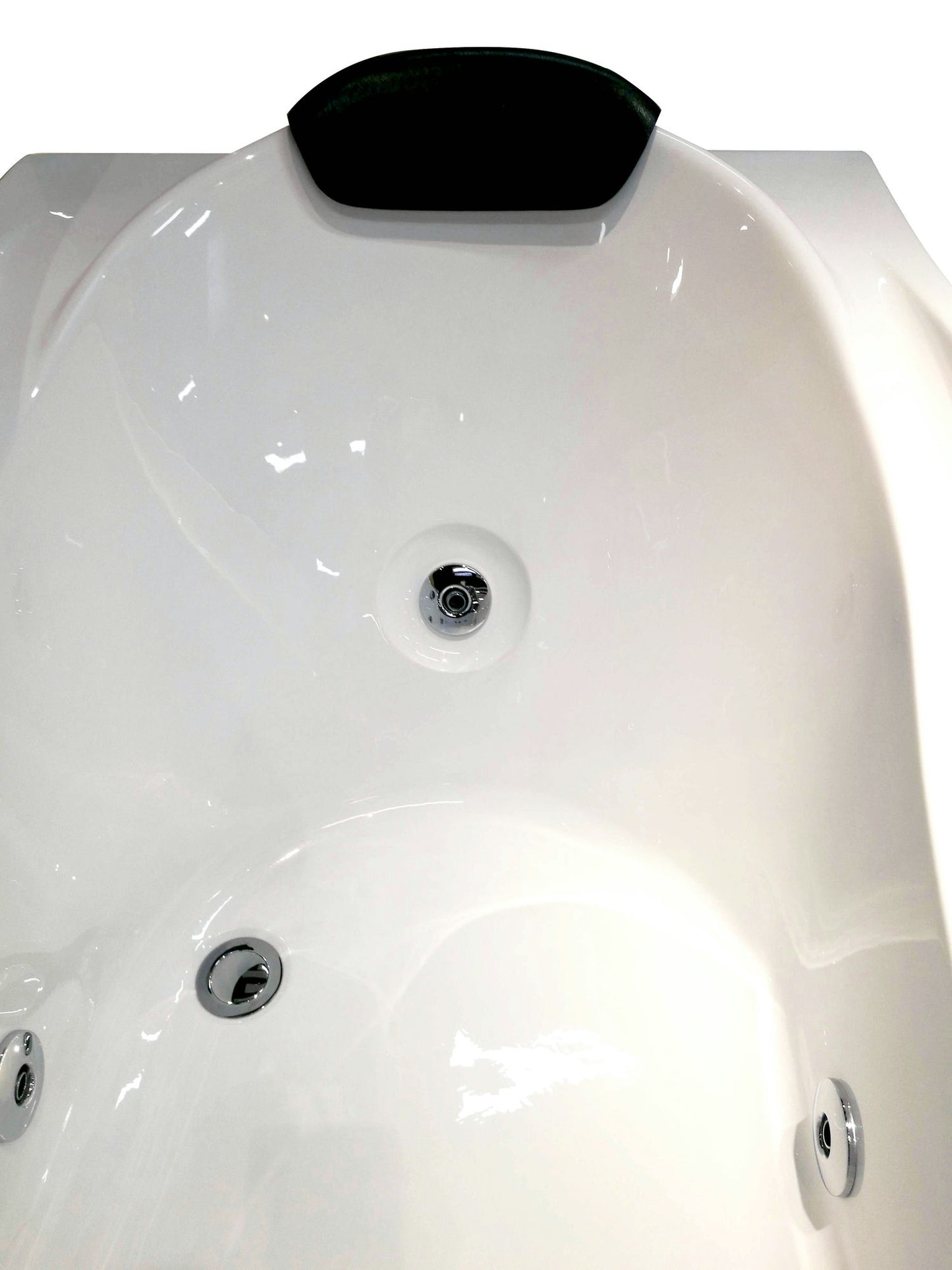 EAGO AM189ETL-L 6 ft Right Drain Acrylic White Whirlpool Bathtub w Fixtures