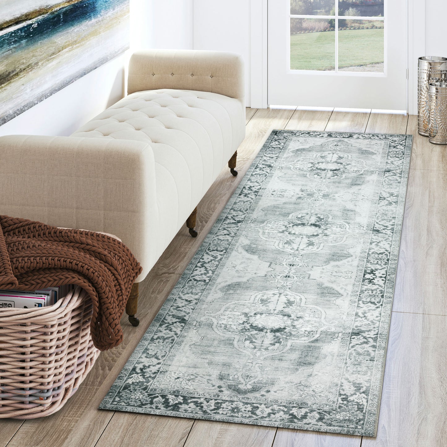 Amanti AM1 Granite 2'3" x 7'7" Runner Rug