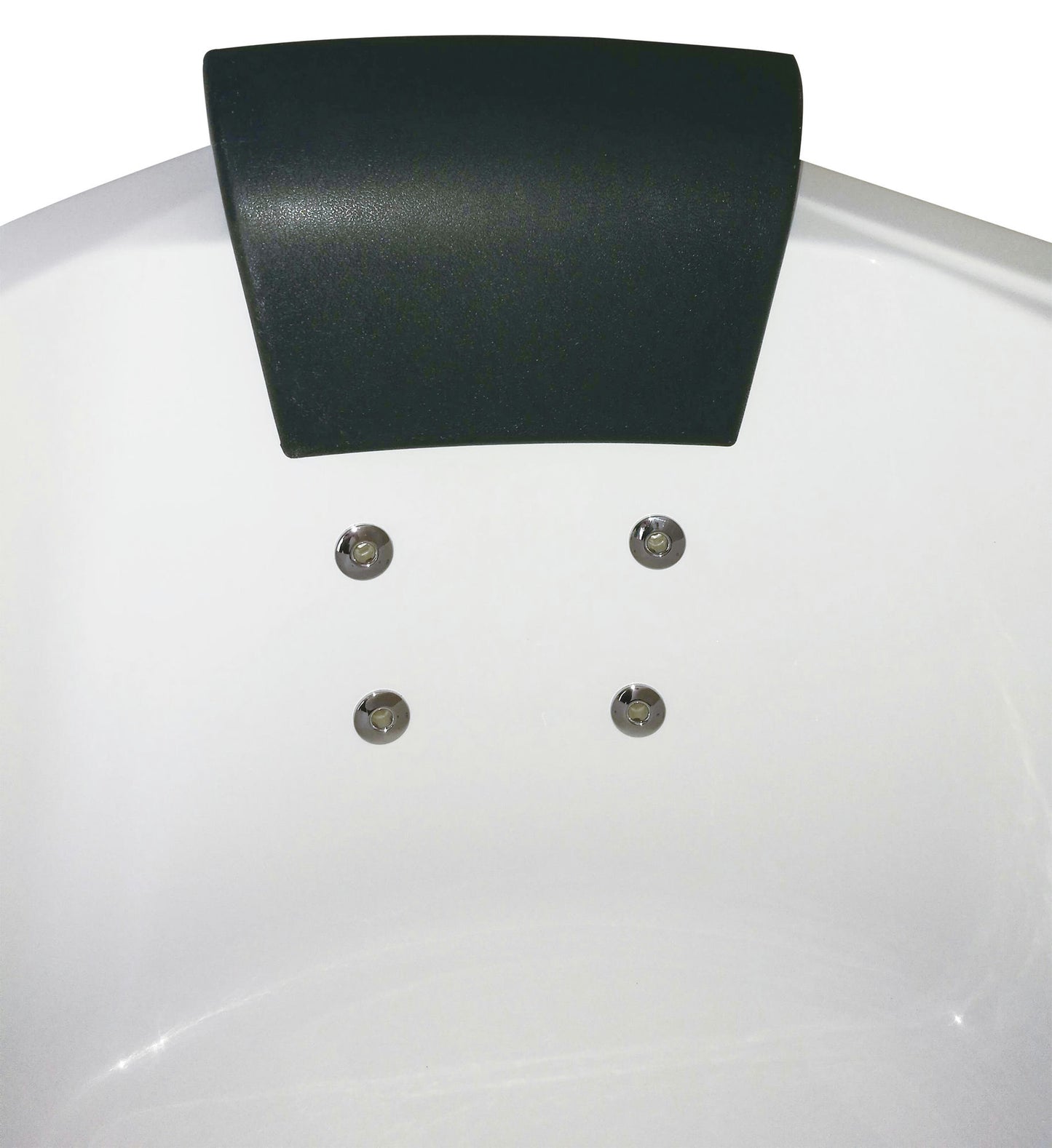 EAGO 5' Rounded Modern Double Seat Corner Whirlpool Bath Tub with Fixtures