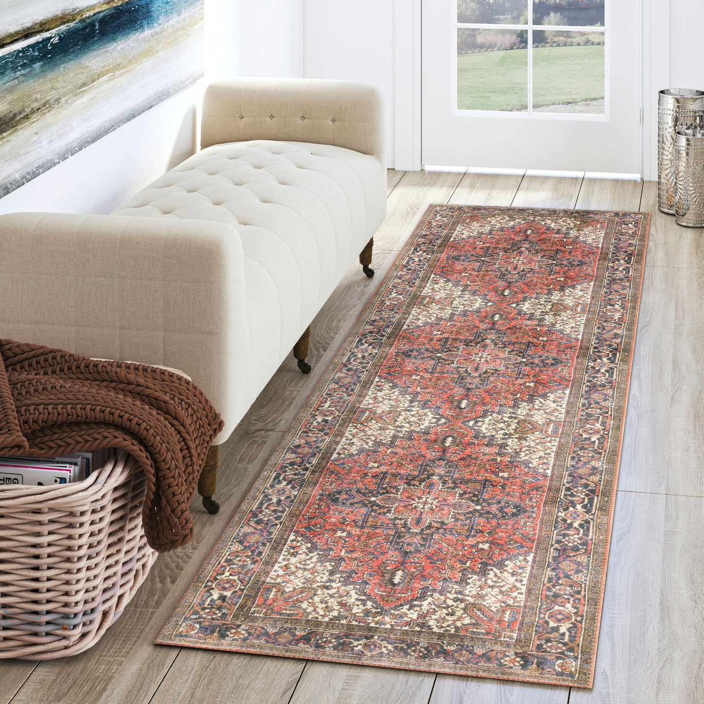 Amanti AM3 Cardinal 2'3" x 7'7" Runner Rug