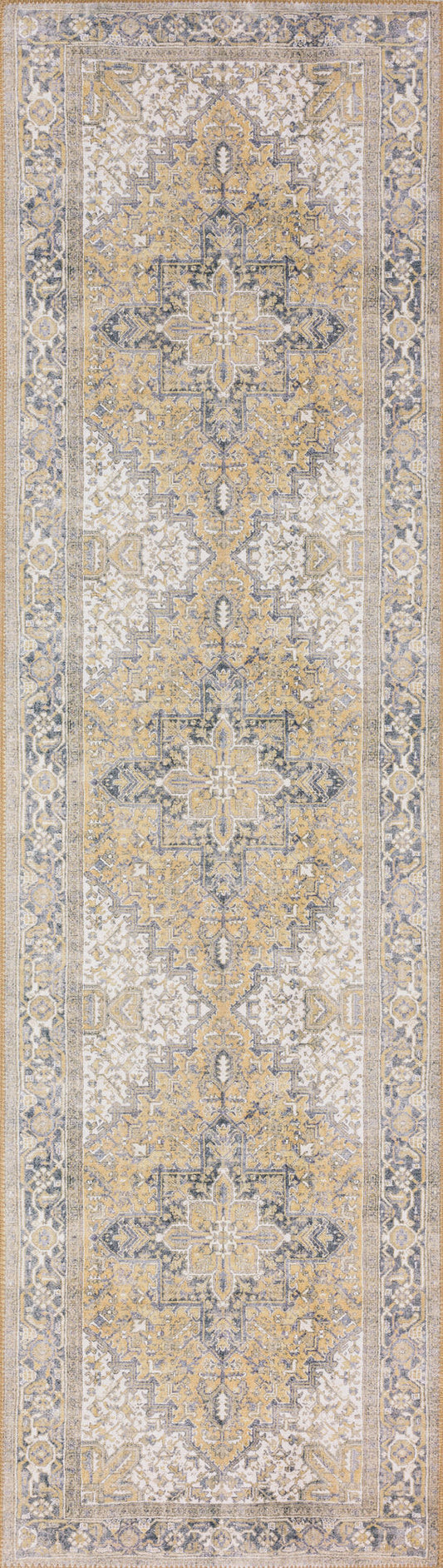 Amanti AM3 Gold 2'3" x 7'7" Runner Rug