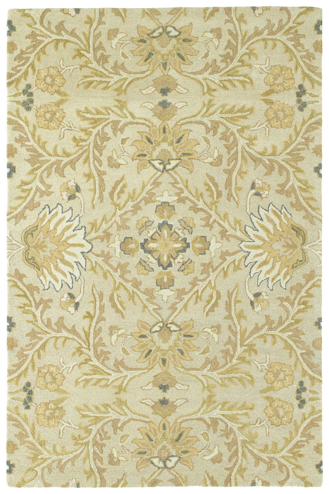 Kaleen Amaranta Collection Light Ivory Throw Rug 2' x 3'