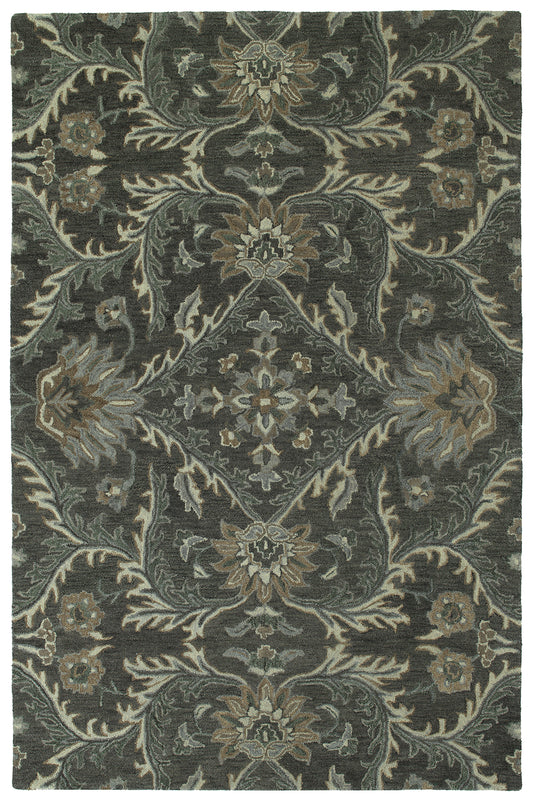 Kaleen Amaranta Collection Dark Charcoal Area Rug 9' x 12'
