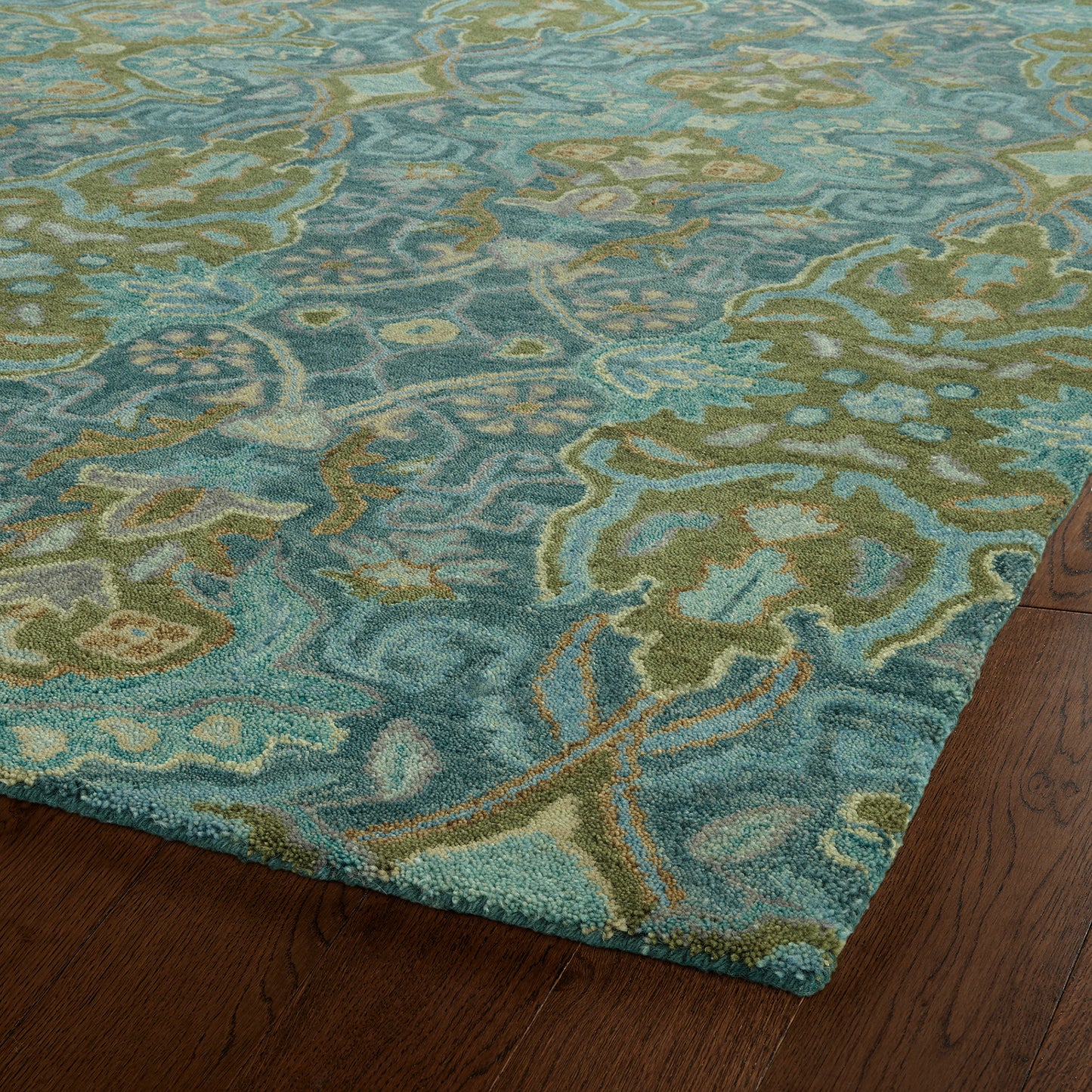 Kaleen Amaranta Collection Dark Peacock Area Rug 9' x 12'