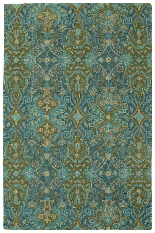 Kaleen Amaranta Collection Dark Peacock Area Rug 8' x 10'