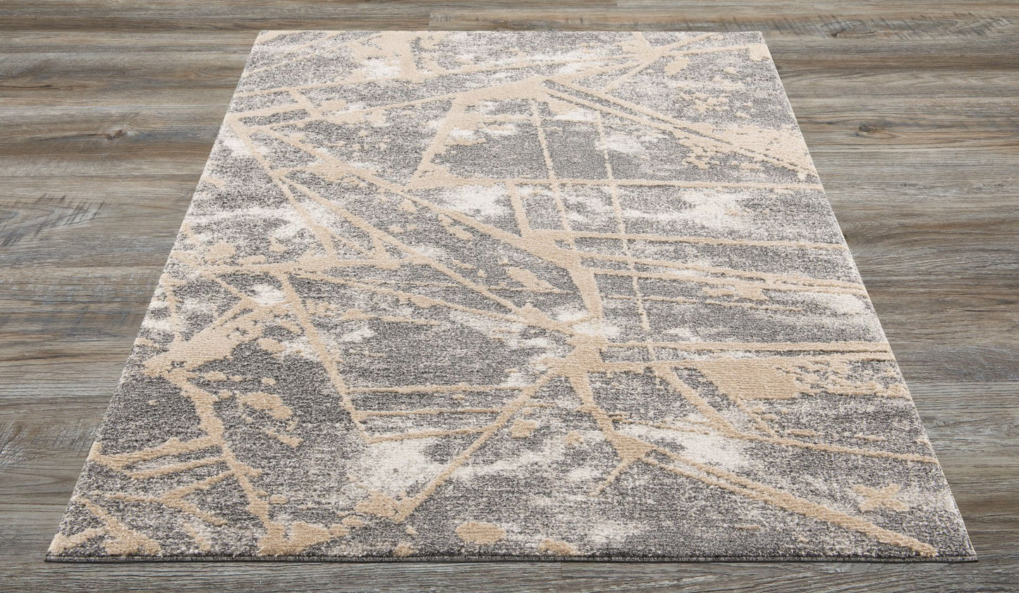 Amazon-Az11207-Grey-5.3X7.4-160X225 Area Rug