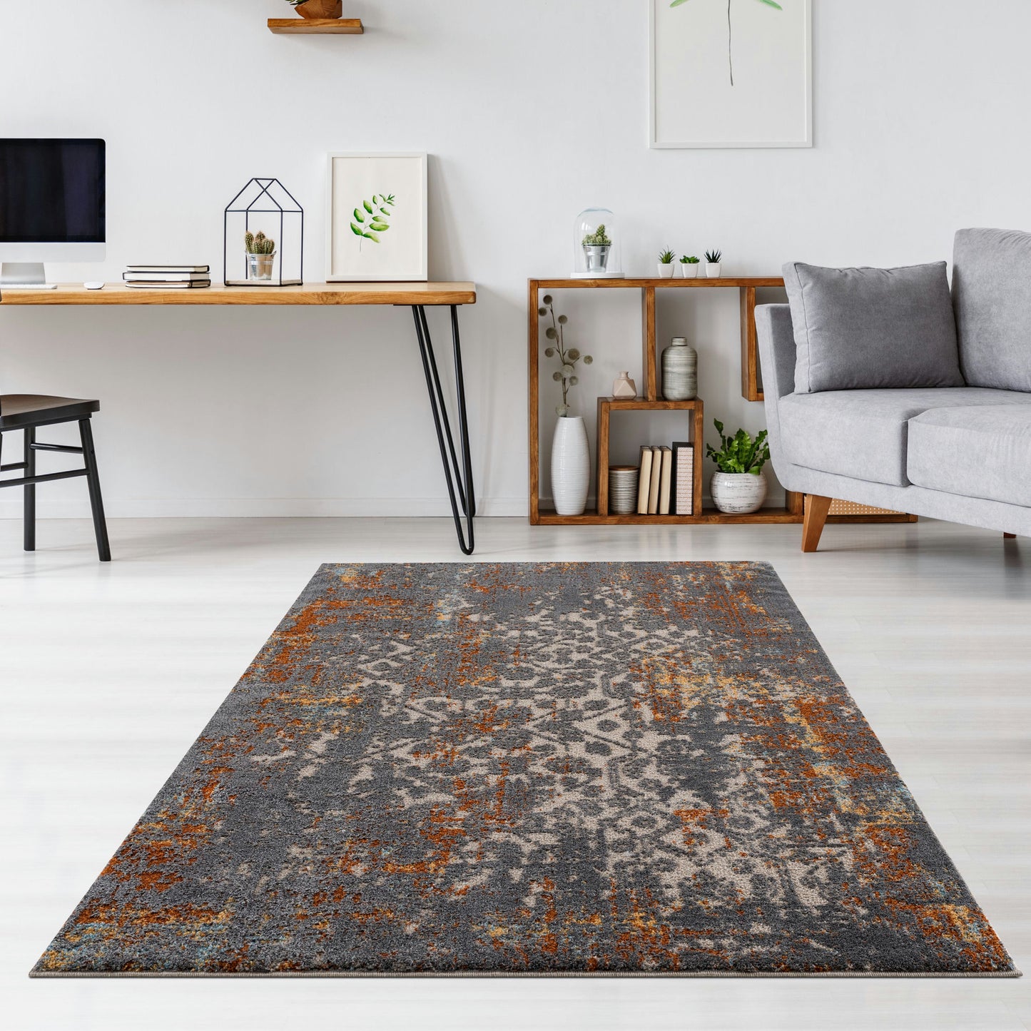 Amazon-Az10429-Orange-7.10 X 10.6 Area Rug