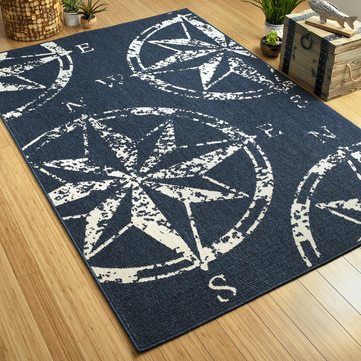 Kaleen Amalie Collection AML01-22 Navy Throw Rug 1'9" x 3'