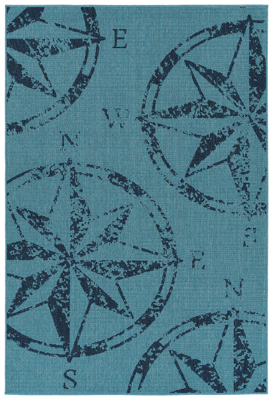 Kaleen Amalie Collection AML01-79 Light Blue Area Rug 7'2" x 10'5"