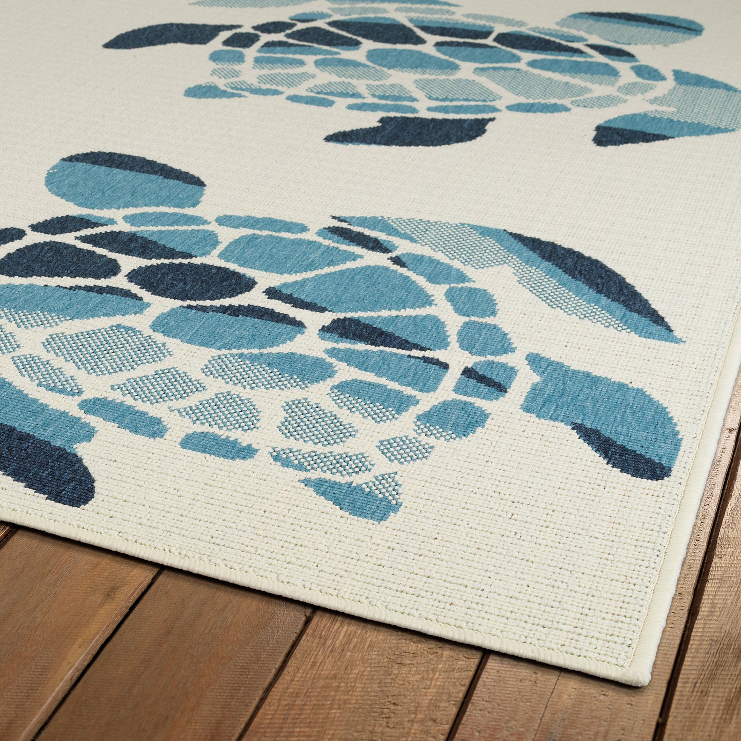 Kaleen Amalie Collection Ivory LtBlue Runner 2'2" x 8'
