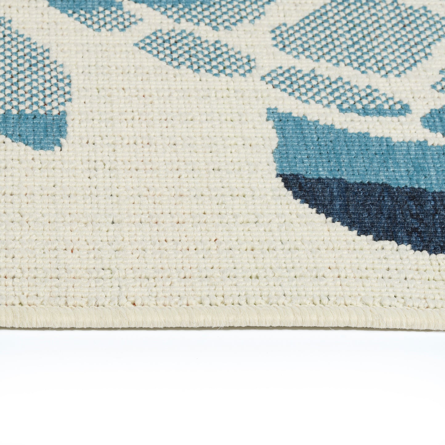 Kaleen Amalie Collection Ivory LtBlue Runner 2'2" x 8'
