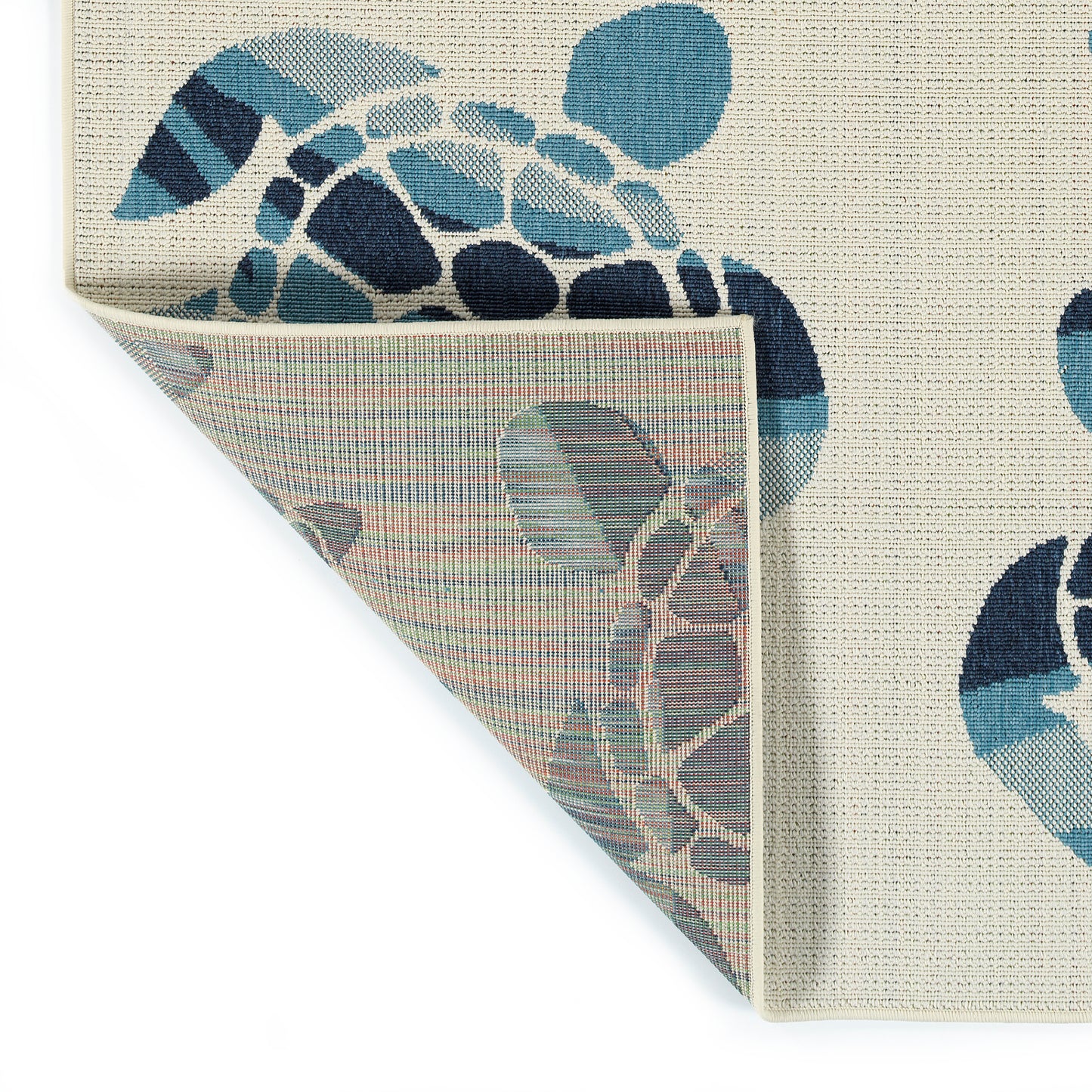 Kaleen Amalie Collection Ivory LtBlue Runner 2'2" x 8'