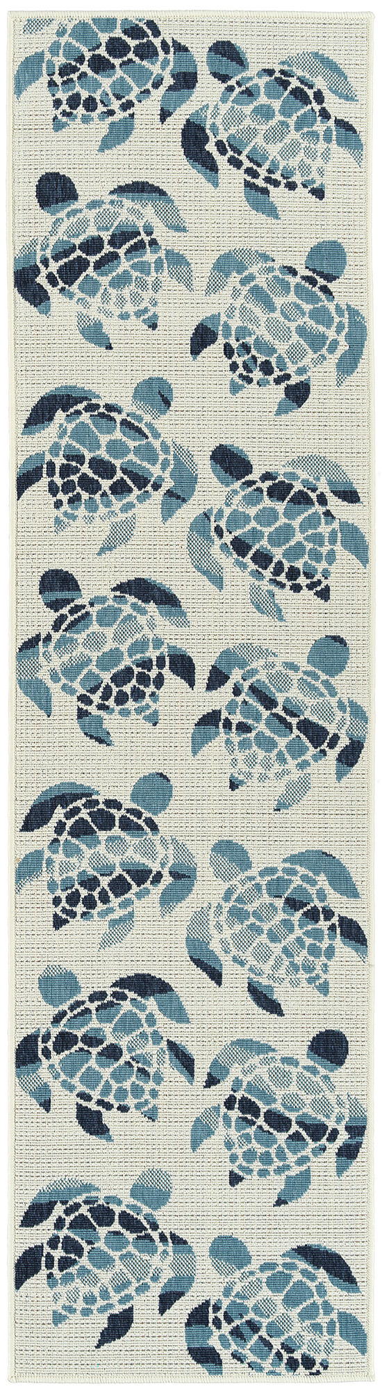 Kaleen Amalie Collection Ivory LtBlue Throw Rug 1'9" x 3'