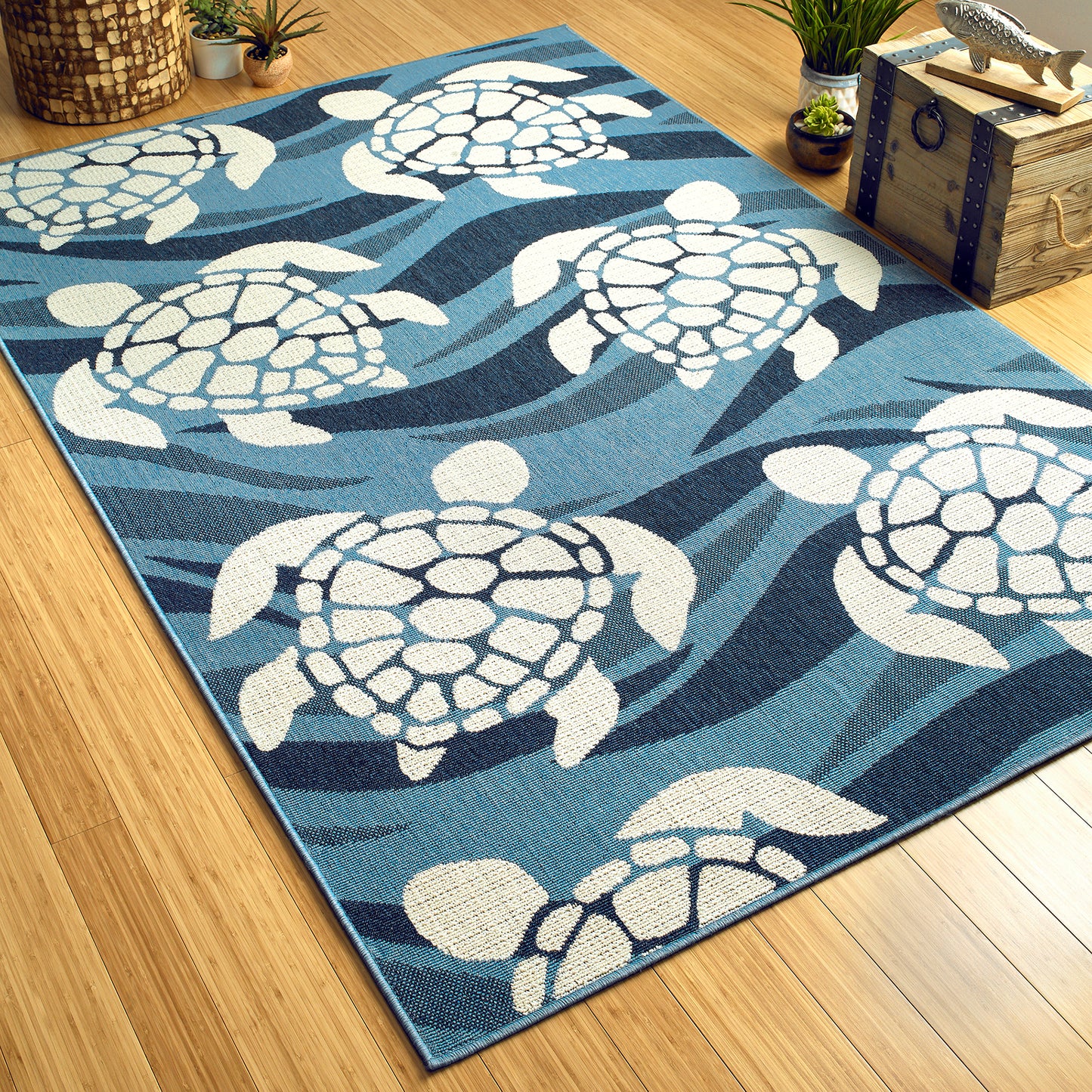 Kaleen Amalie Collection AML02-79 Light Blue Throw Rug 1'9" x 3'