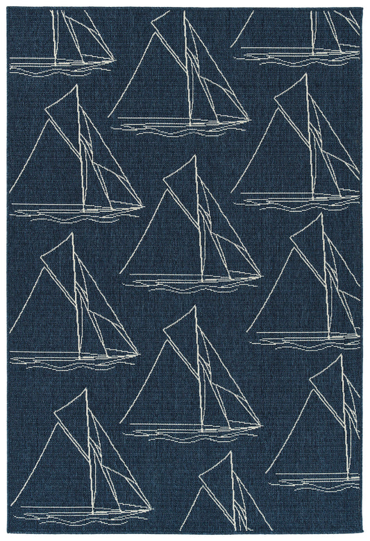 Kaleen Amalie Collection AML03-22 Navy Area Rug 7'2" x 10'5"
