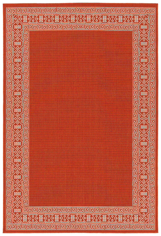 Kaleen Amalie Collection AML06-32 Tangerine Area Rug 7'2" x 10'5"