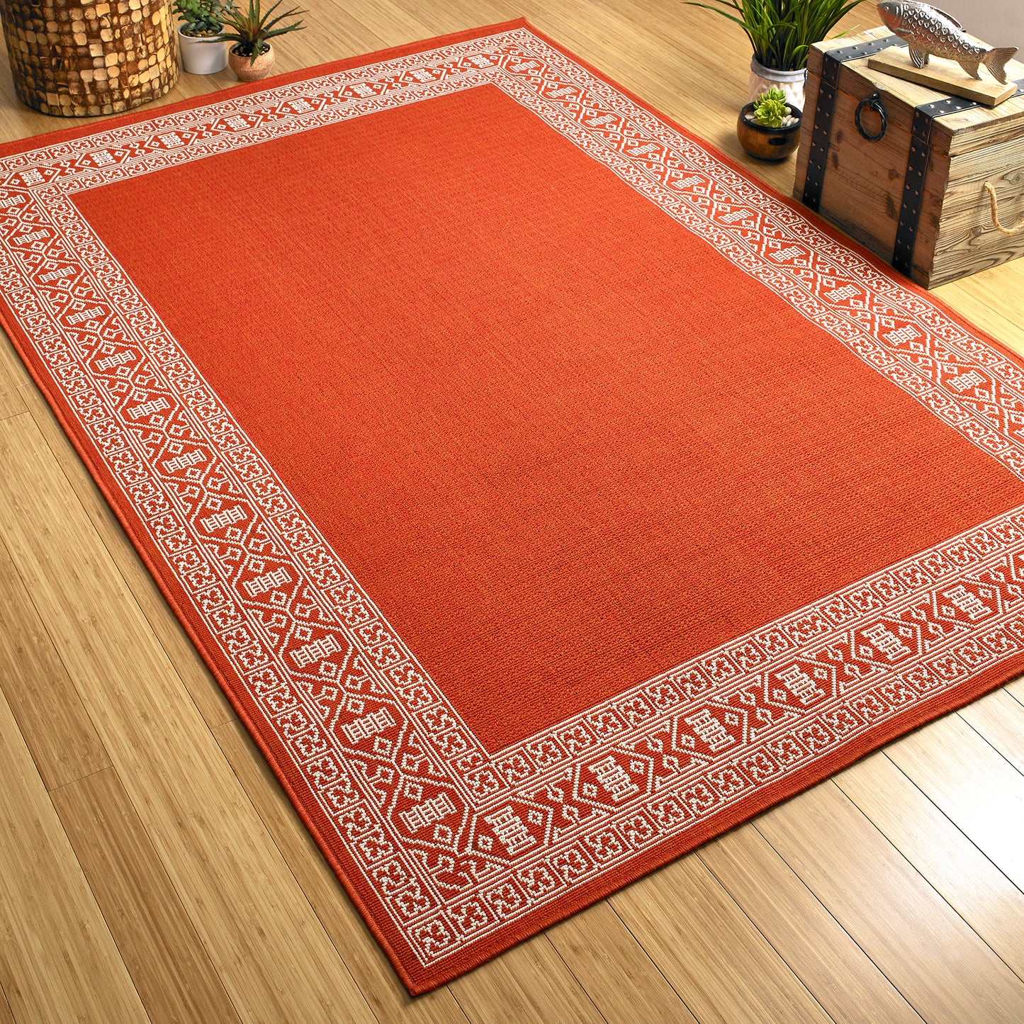 Kaleen Amalie Collection AML06-32 Tangerine Area Rug 5' x 7'6"