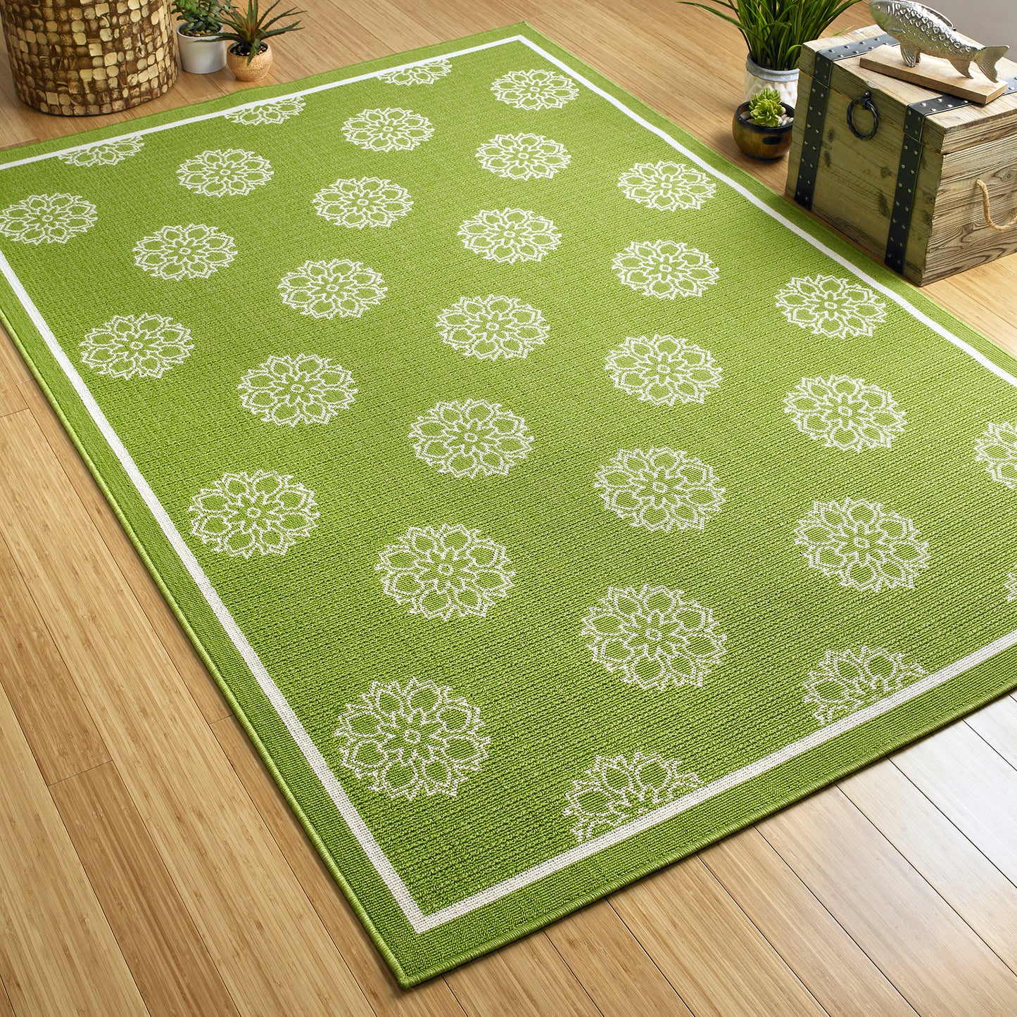 Kaleen Amalie Collection AML07-96 Lime Green Runner 2'2" x 8'