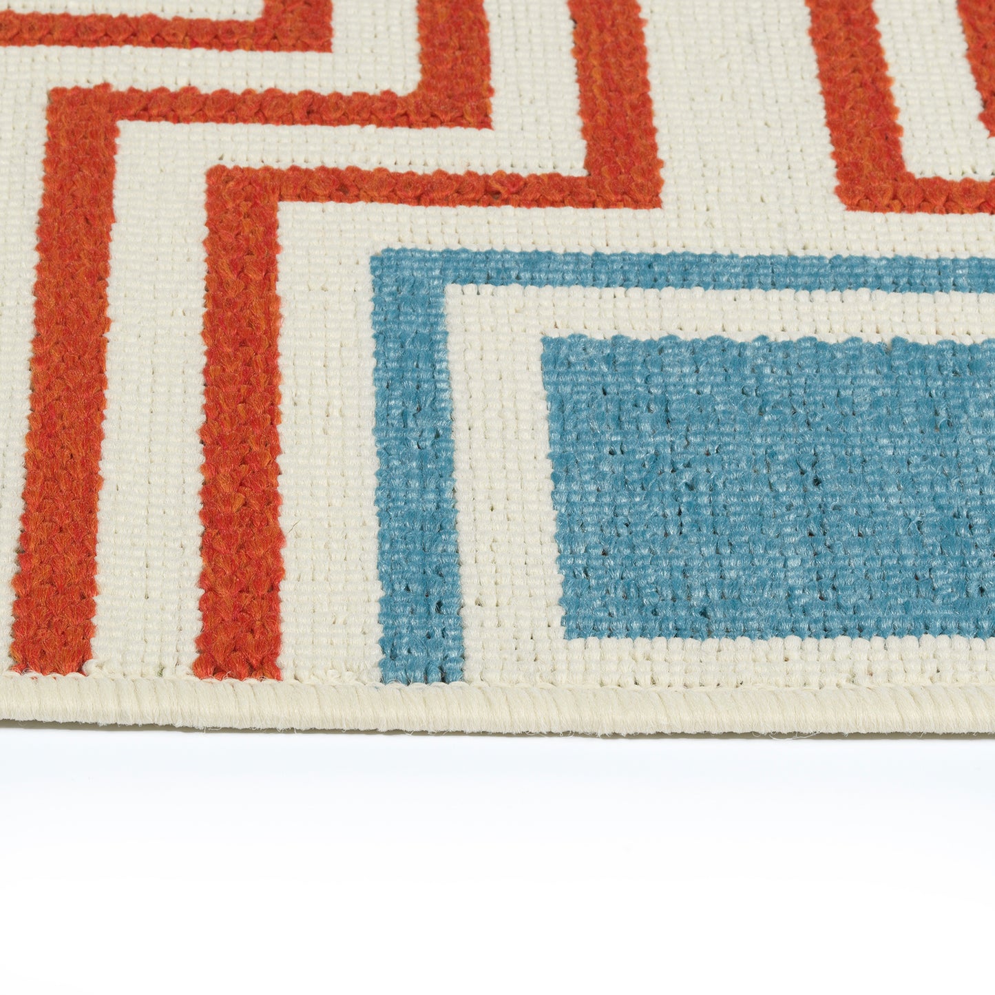Kaleen Amalie Collection Tangerine LtBlue Area Rug 5' x 7'6"