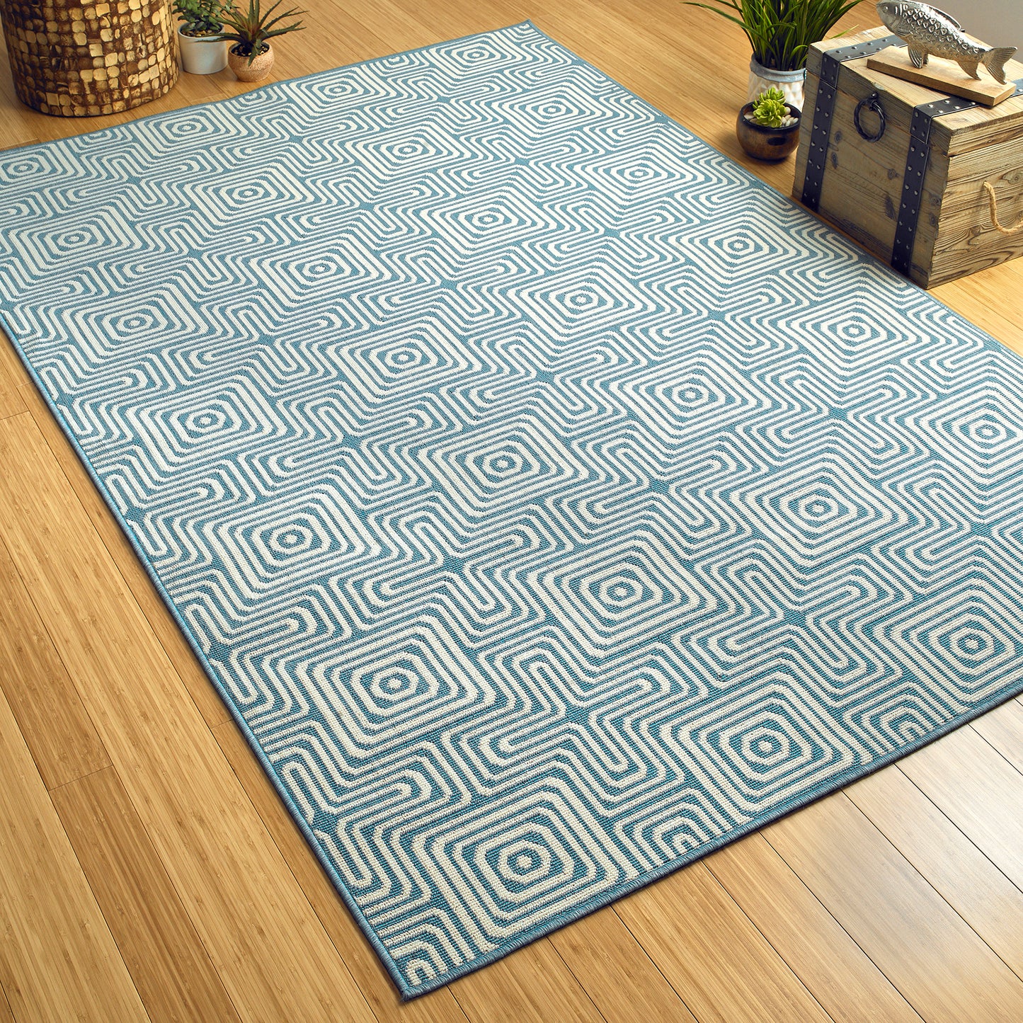Kaleen Amalie Collection AML10-79 Light Blue Area Rug 5' x 7'6"