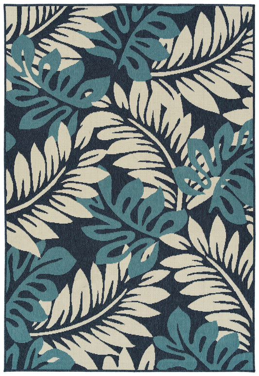 Kaleen Amalie Collection Dark Blue Area Rug 3'6" x 5'6"