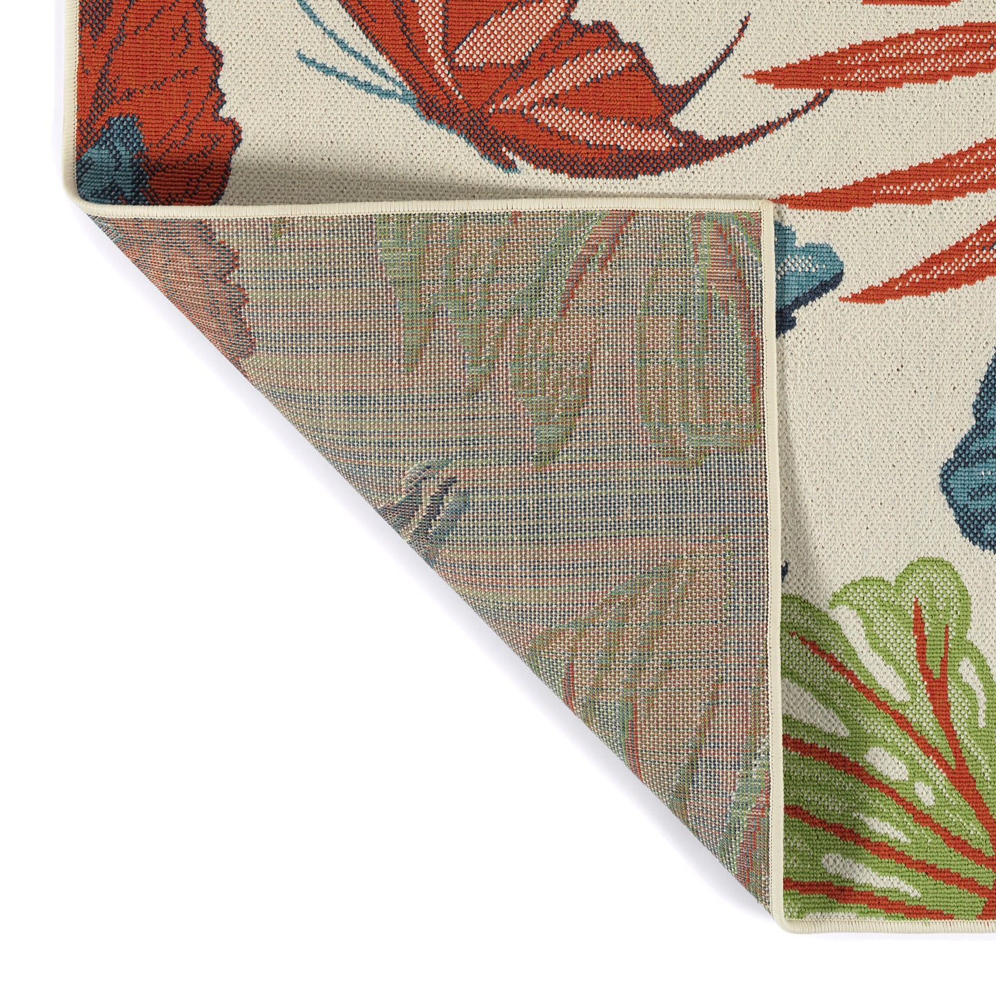 Kaleen Amalie Collection Ivory Blue Throw Rug 1'9" x 3'