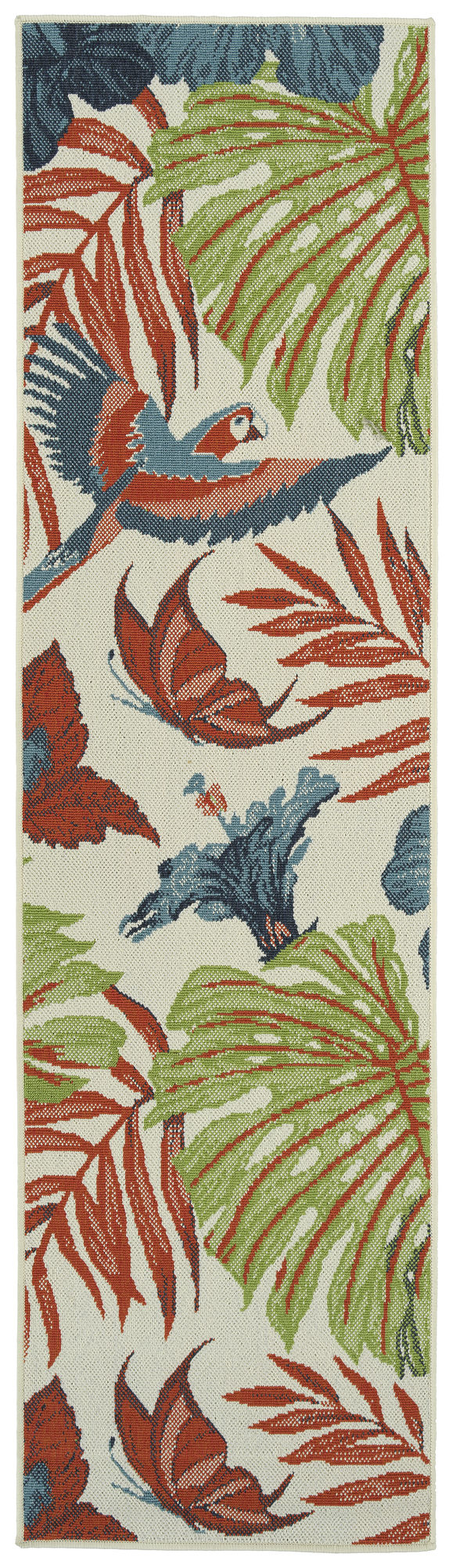 Kaleen Amalie Collection Ivory Blue Throw Rug 1'9" x 3'