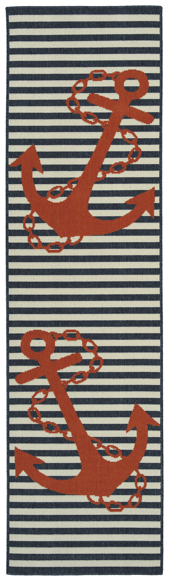 Kaleen Amalie Collection AML14-22 Navy Throw Rug 1'9" x 3'