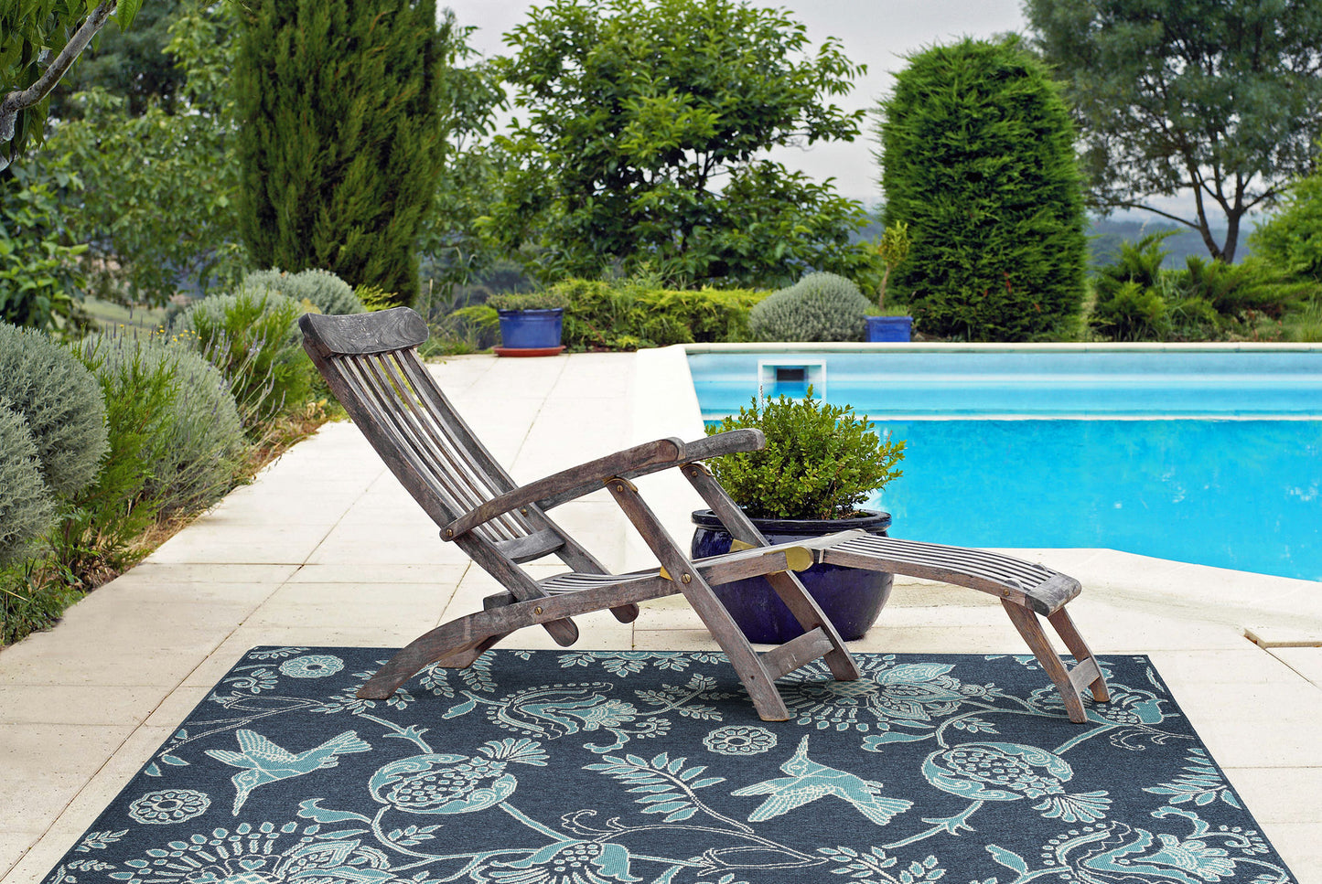 Kaleen Amalie Collection AML17-22 Navy Throw Rug 1'9" x 3'