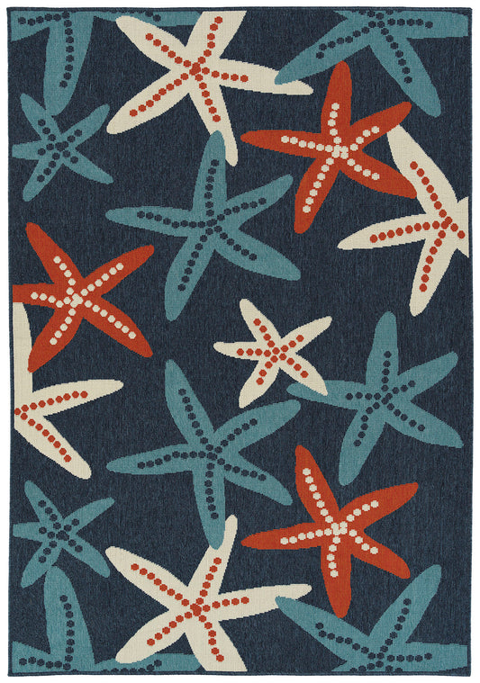 Kaleen Amalie Collection AML19-22 Navy Area Rug 3'6" x 5'6"