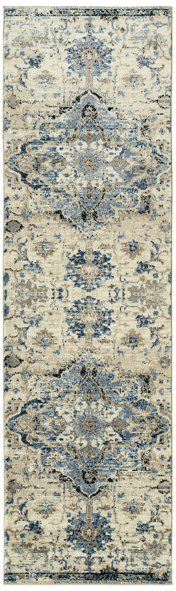 Kaleen Ania Collection Light Blue Runner 2'3" x 8'