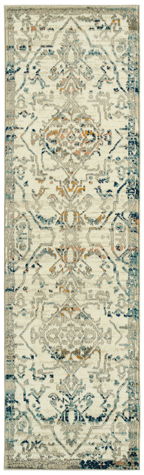 Kaleen Ania Collection Cream Orange Runner 2'3" x 8'