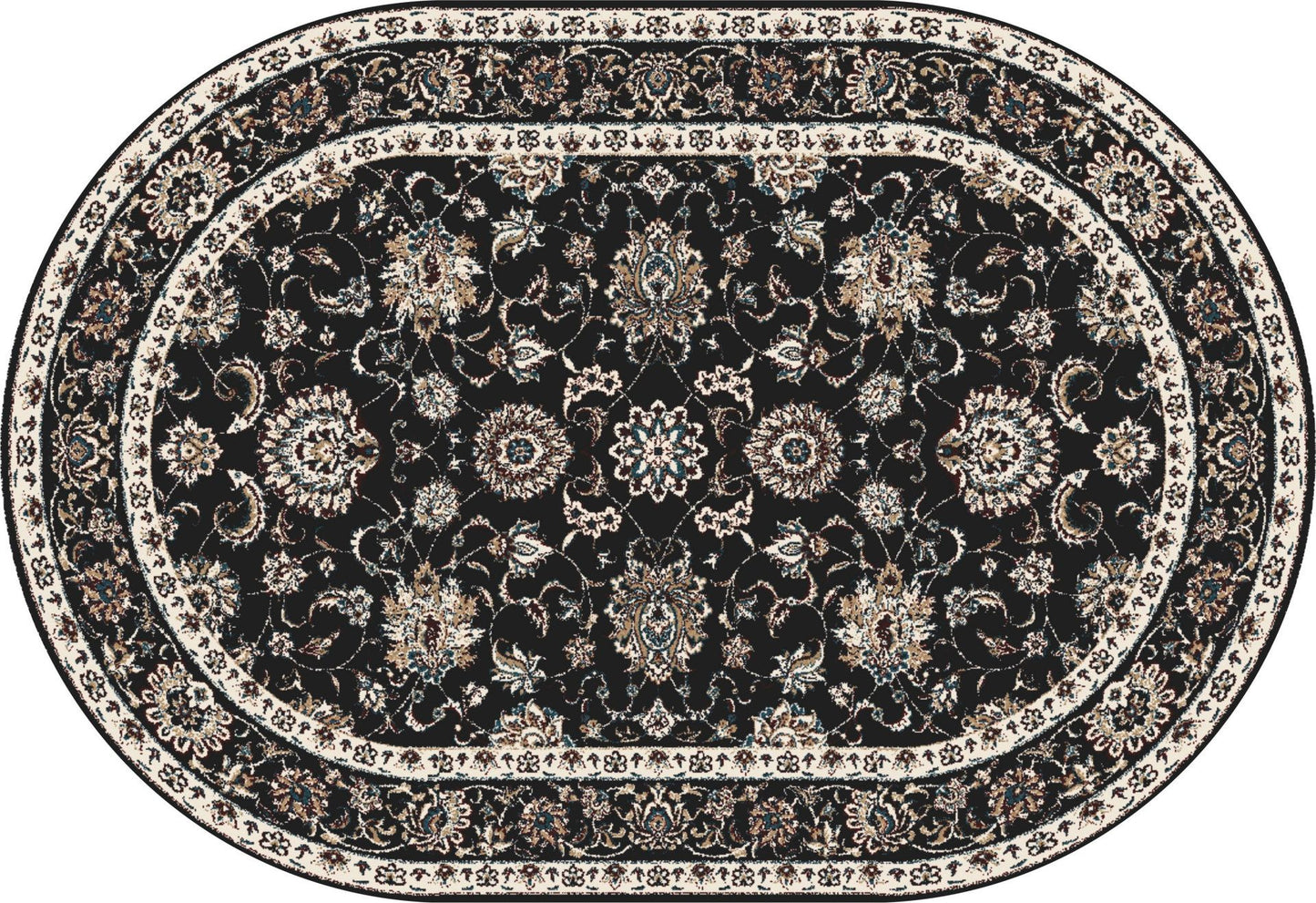 Arabella-Ar_00_0145-Black-Roll Runner Cut 2.2 X 1 Runner Rug