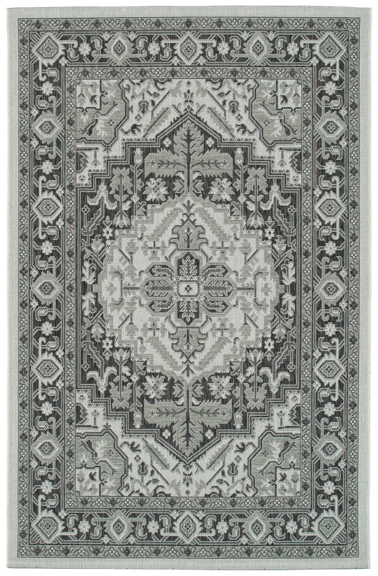 Kaleen Arelow Collection Light Grey Throw Rug 2'7" x 4'11"