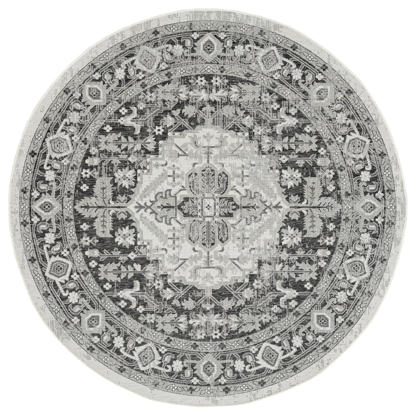 Kaleen Arelow Collection Light Grey Throw Rug 2'7" x 4'11"