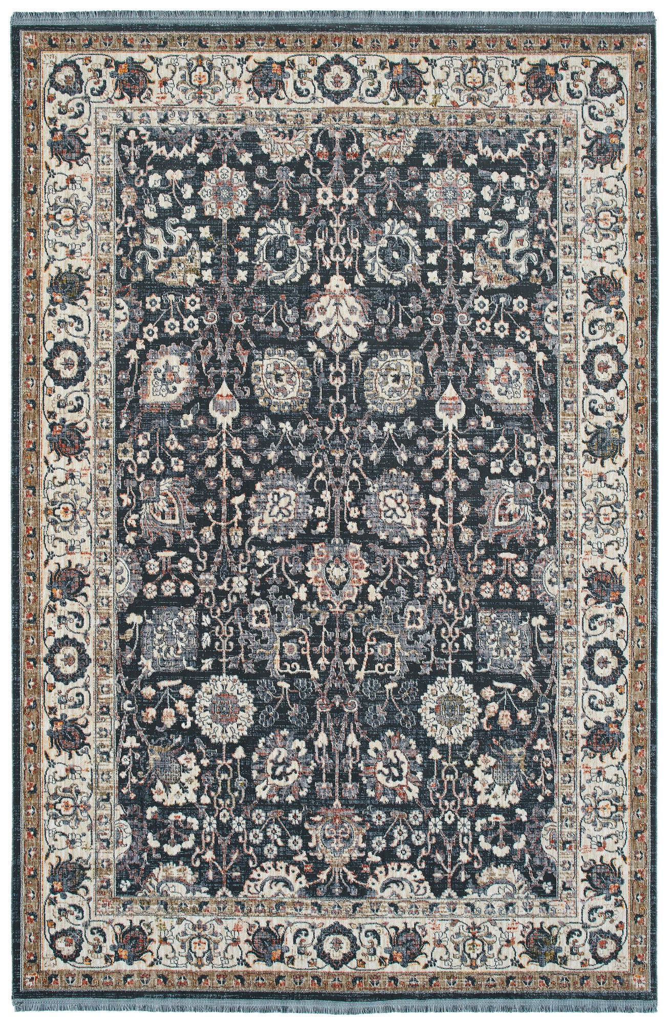 Kaleen Artundra Collection Dark Grey Throw Rug 1'10" x 2'6"