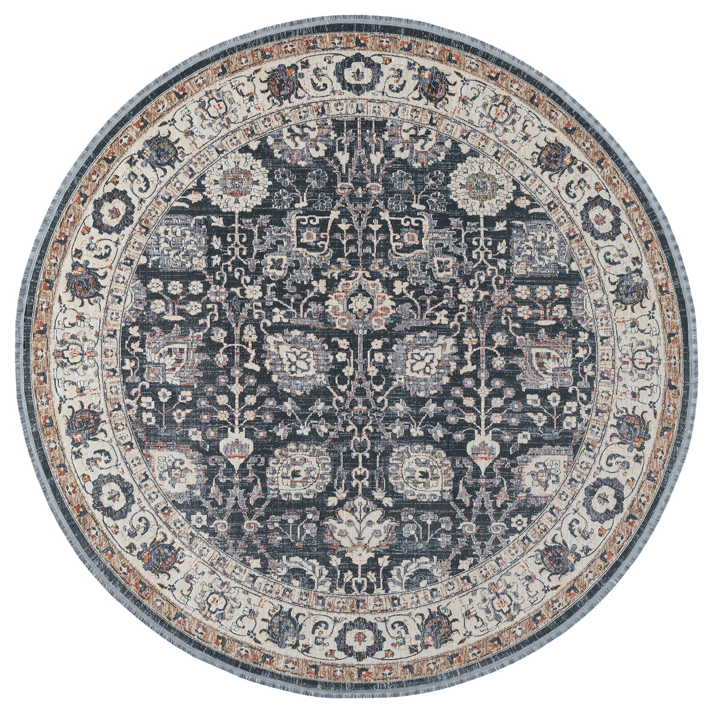 Kaleen Artundra Collection Dark Grey Throw Rug 1'10" x 2'6"