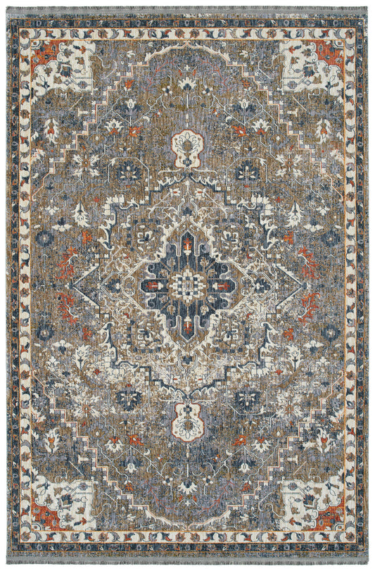 Kaleen Artundra Collection Dark Lavender Area Rug 7'10" x 7'10"