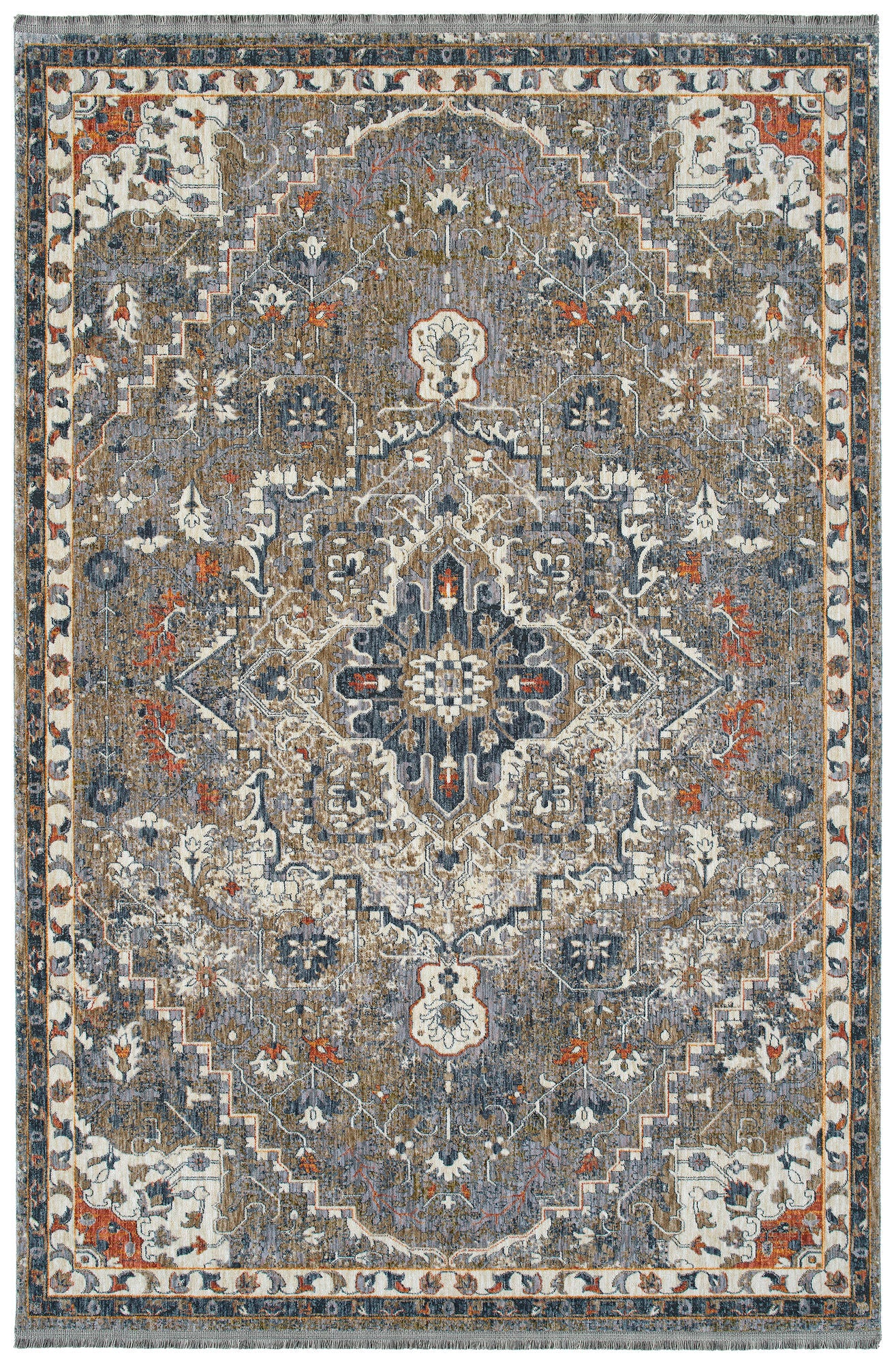 Kaleen Artundra Collection Dark Lavender Runner 2'3" x 11'7"