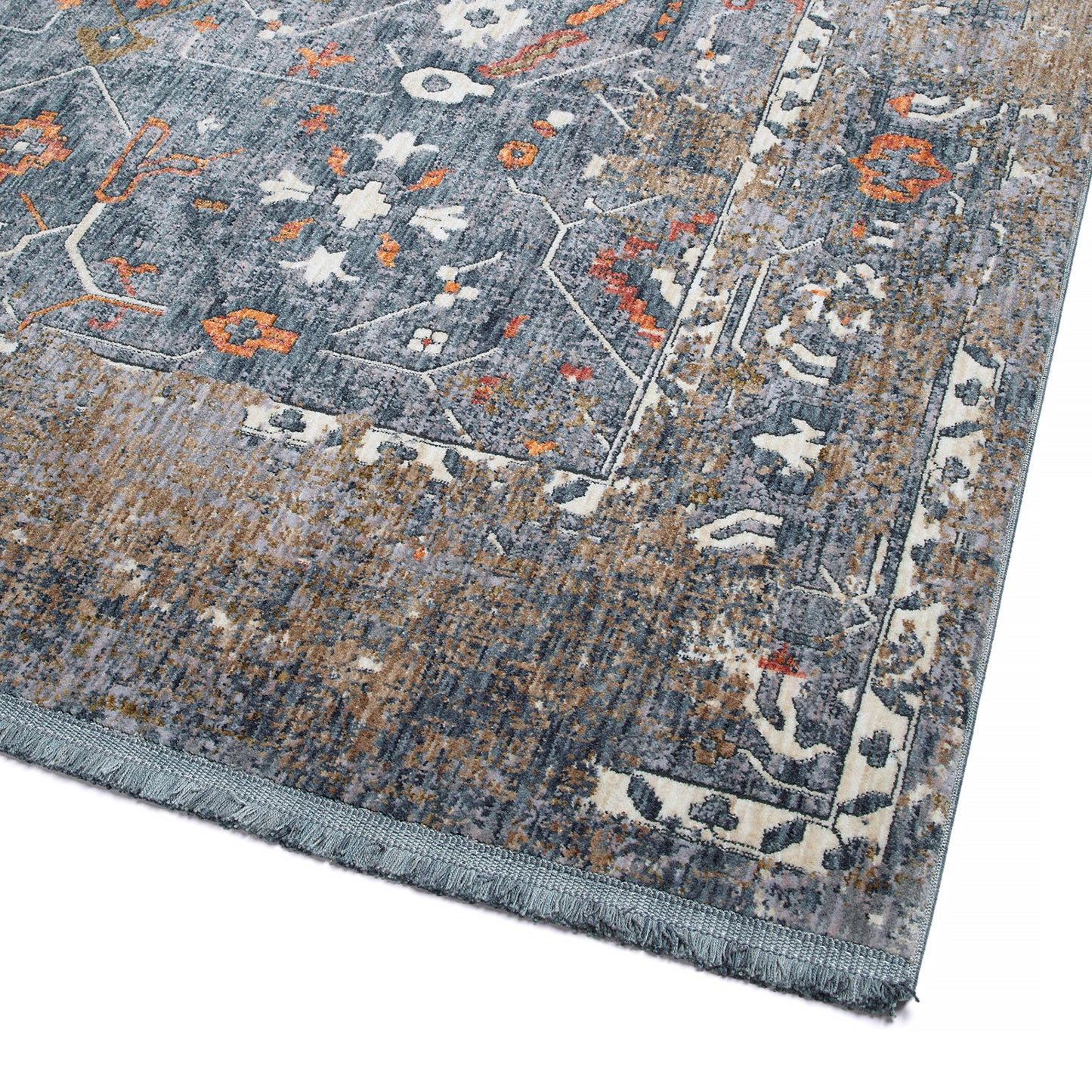 Kaleen Artundra Collection Dark Denim  Area Rug 5'3" x 5'3"