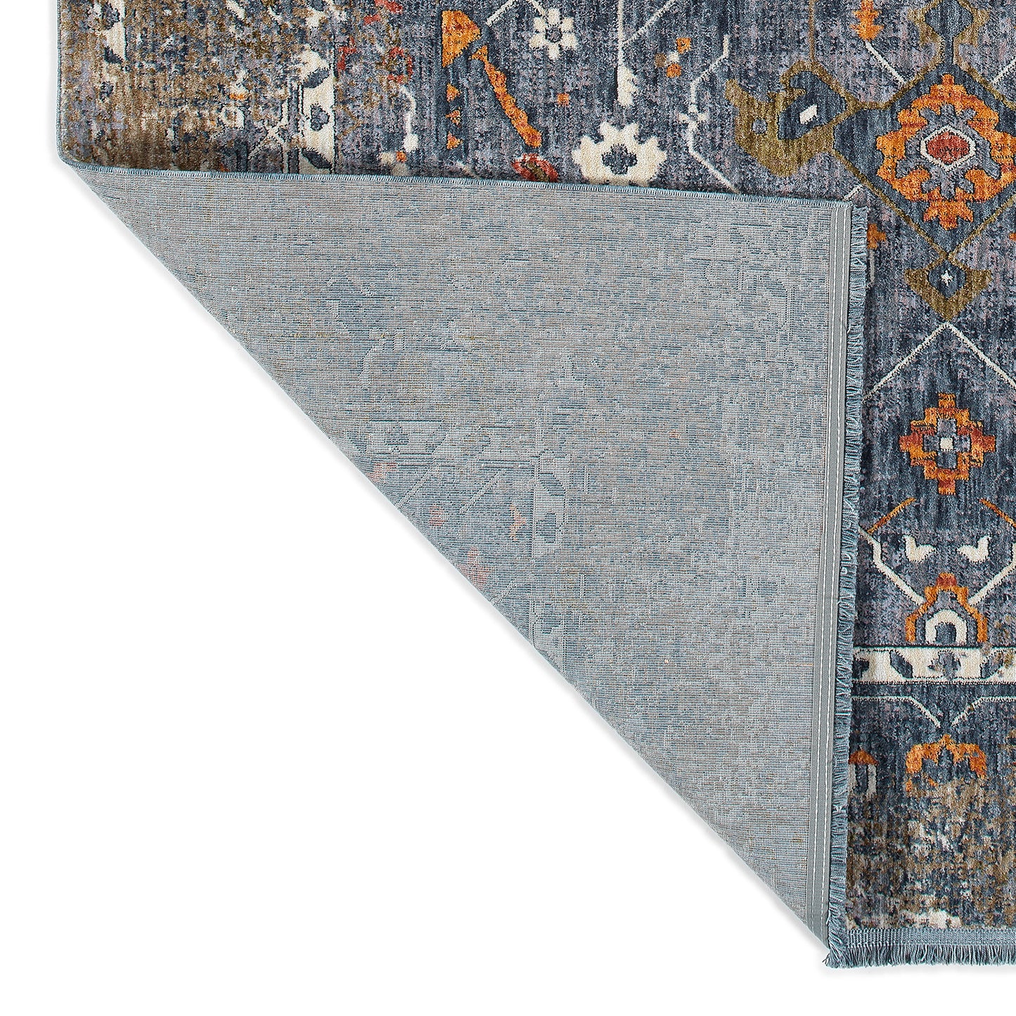 Kaleen Artundra Collection Dark Denim  Area Rug 5'3" x 5'3"