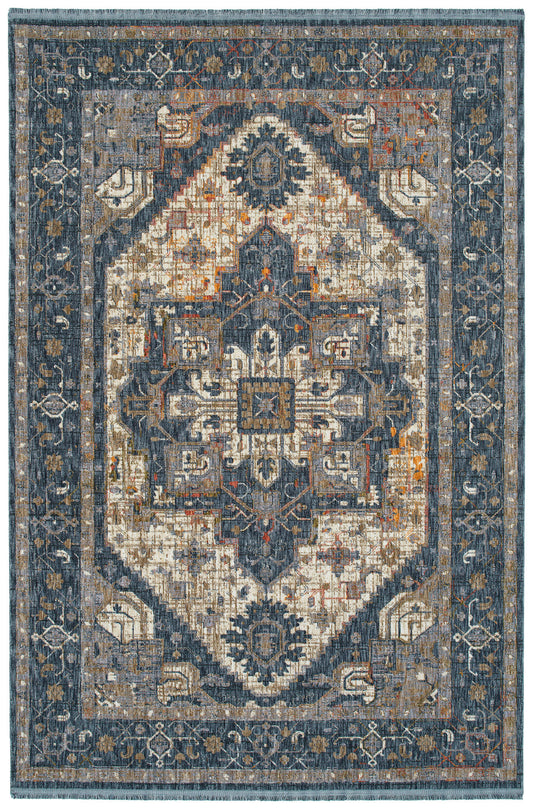 Kaleen Artundra Collection Dark Navy Area Rug 7'10" x 7'10"