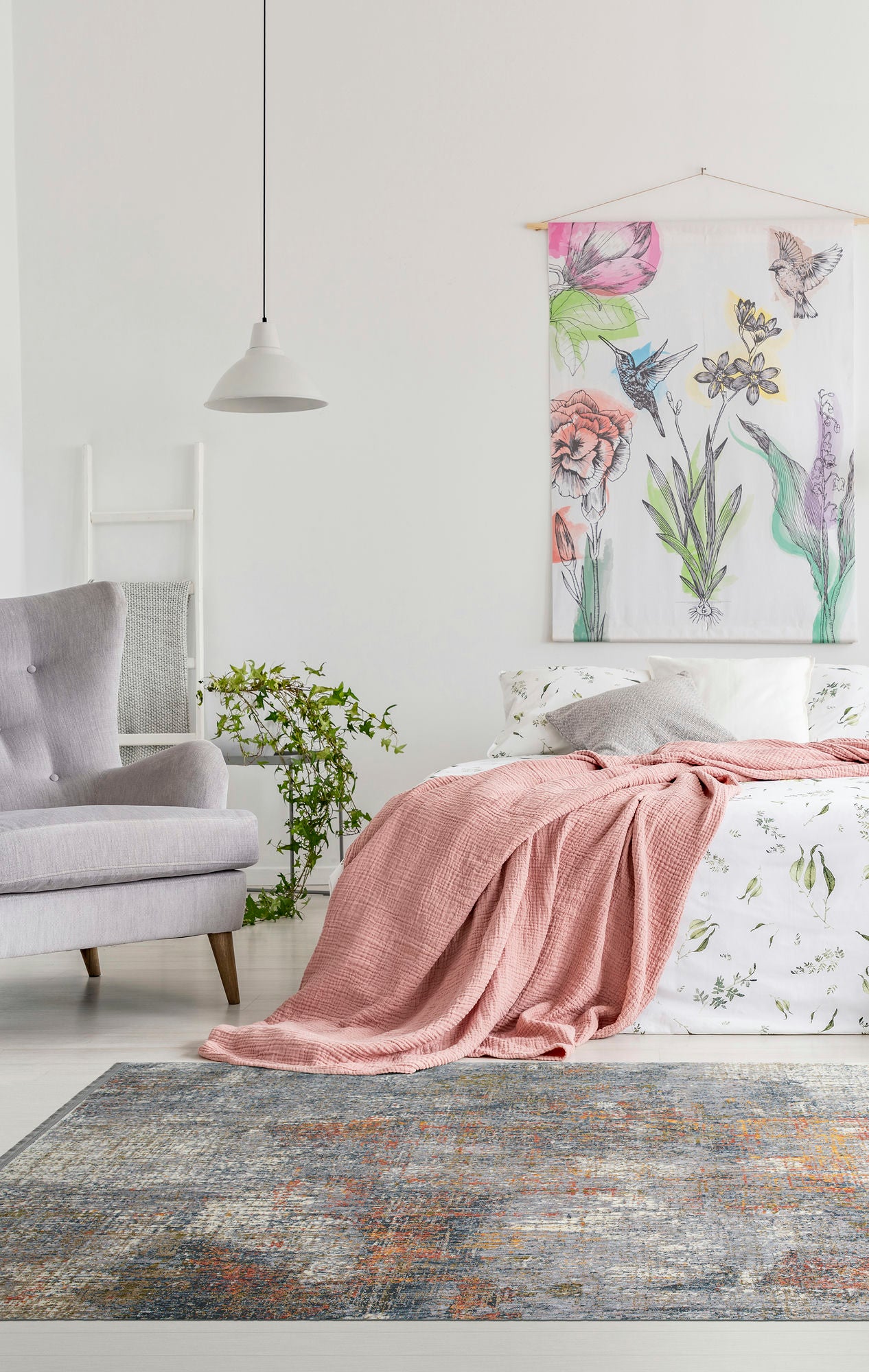 Kaleen Artundra Collection Light Lavender Runner 2'3" x 11'7"
