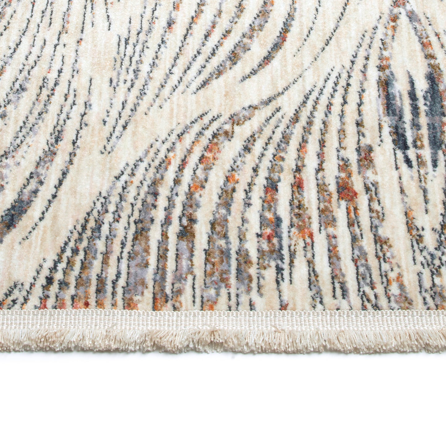 Kaleen Artundra Collection Ivory Denim Area Rug 7'10" x 7'10"