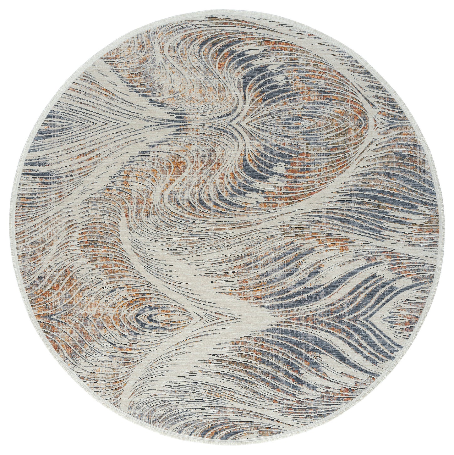 Kaleen Artundra Collection Ivory Denim Runner 2'3" x 11'7"