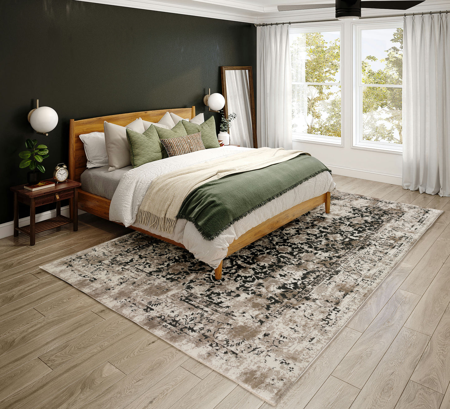 Antalya AY2 Midnight 5'3" x 7'8" Rug