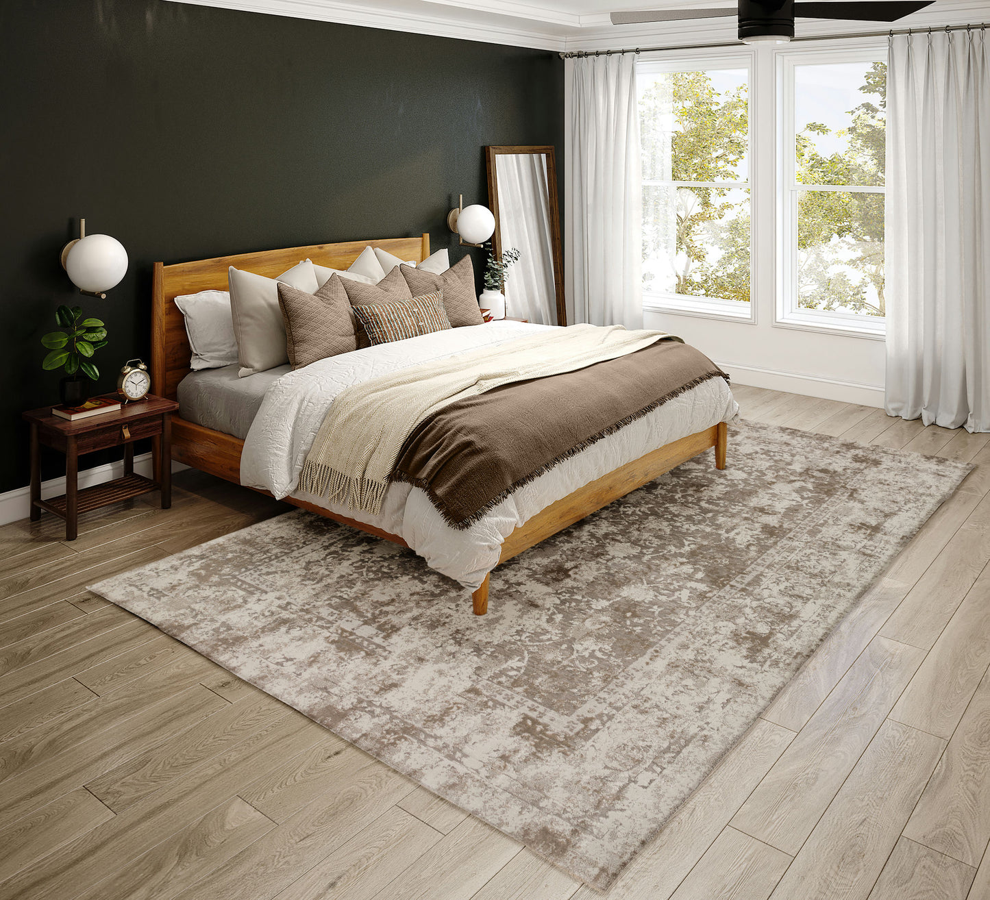 Antalya AY2 Taupe 5'3" x 7'8" Rug